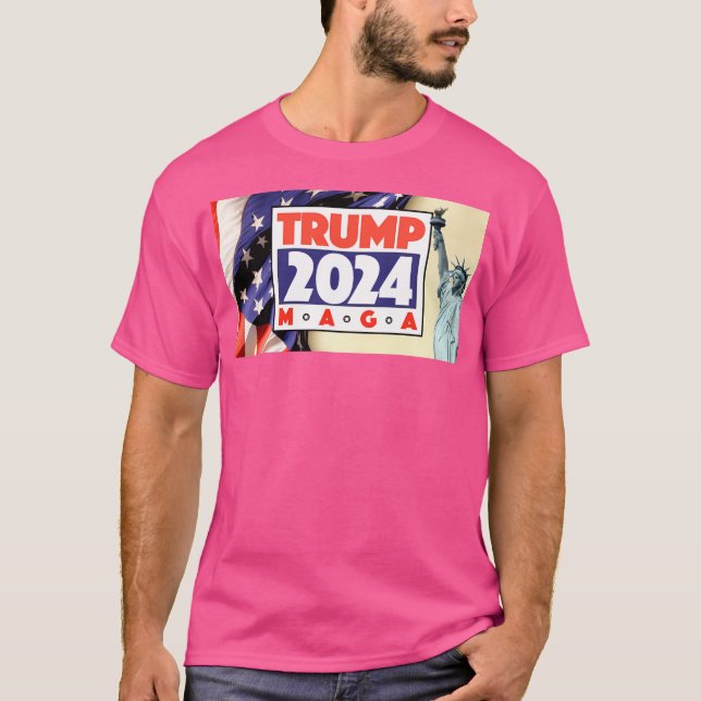 Trump 2024 Maga T Shirt (Framsida)