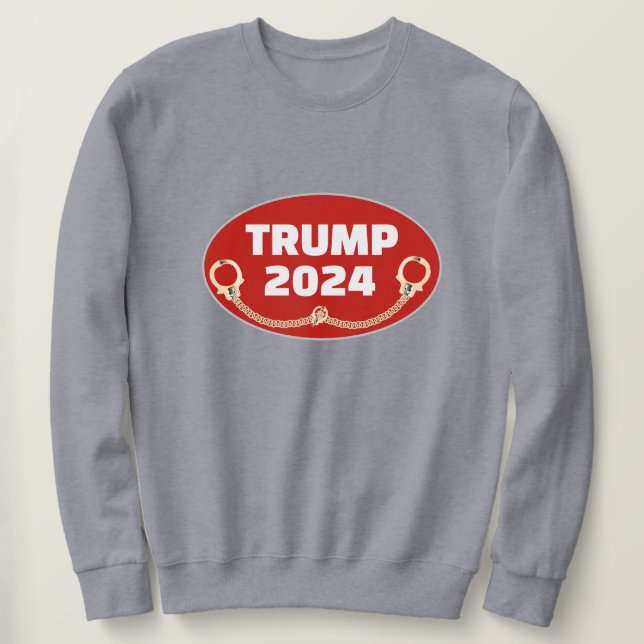 Trump 2024 med handklovar lång ärmad tröja (Design framsida)