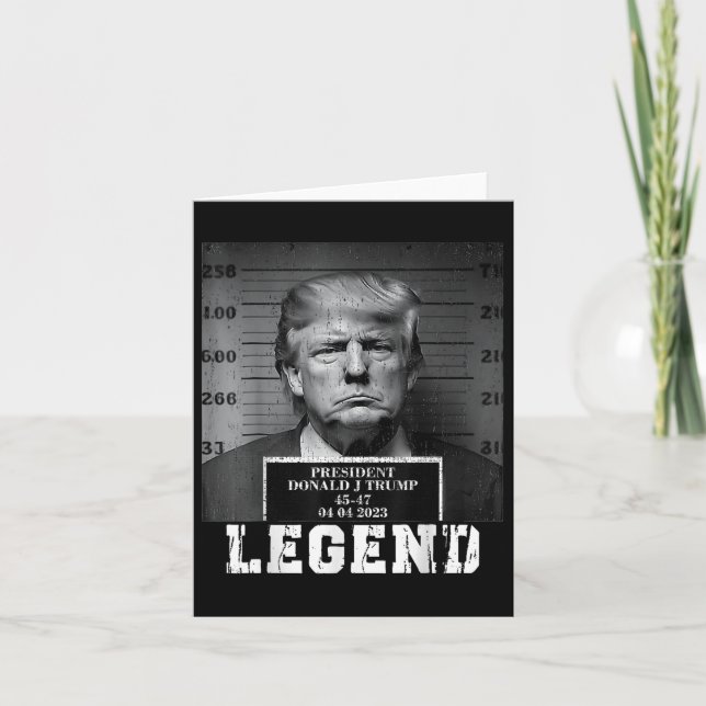 Trump 2024 Mugshot President Legend Kort (Framsida)