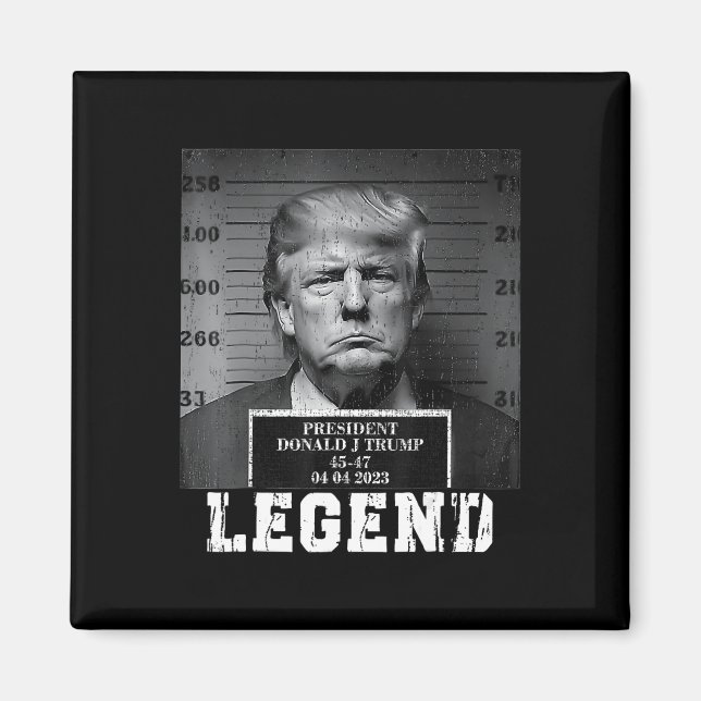 Trump 2024 Mugshot President Legend Magnet (Framsidan)