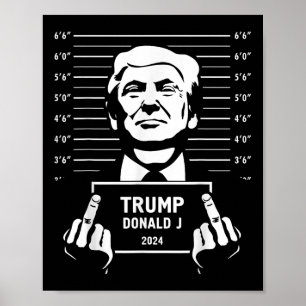 Trump 2024 Mugshot Stil Poster