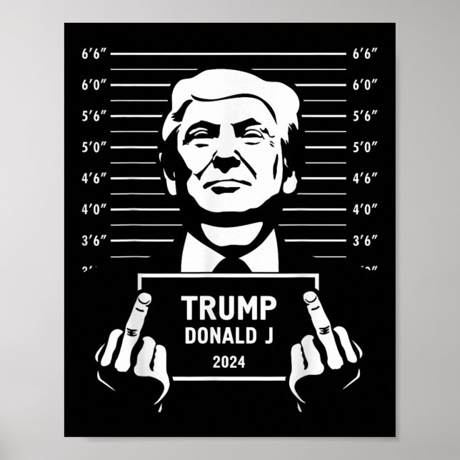 Trump 2024 Mugshot Stil Poster (Framsidan)