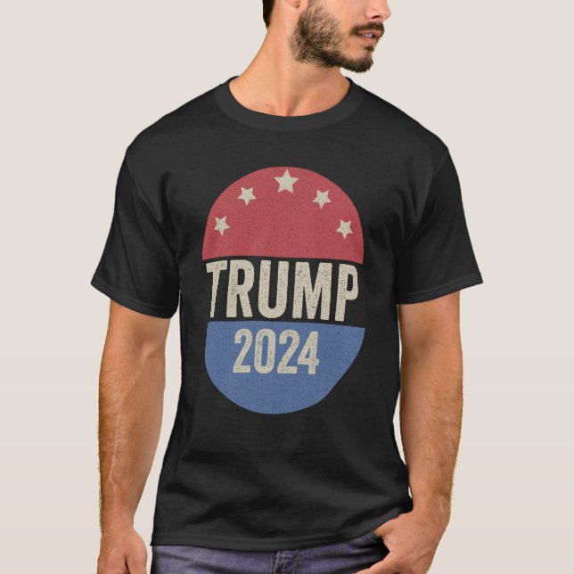 Trump 2024 Omröstning igen Lustigt val T Shirt (Framsida)