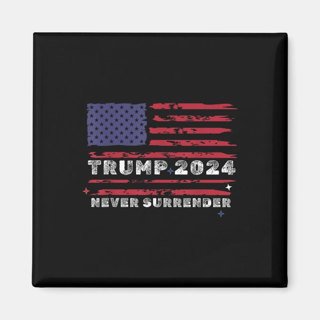 Trump, 2024 överlämnar aldrig president Legend for Magnet (Framsidan)