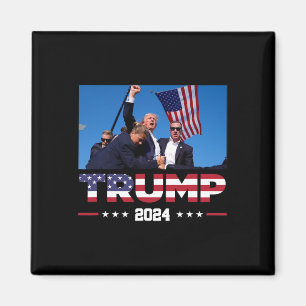 Trump 2024 Överlevt shot vid val Rally Magnet