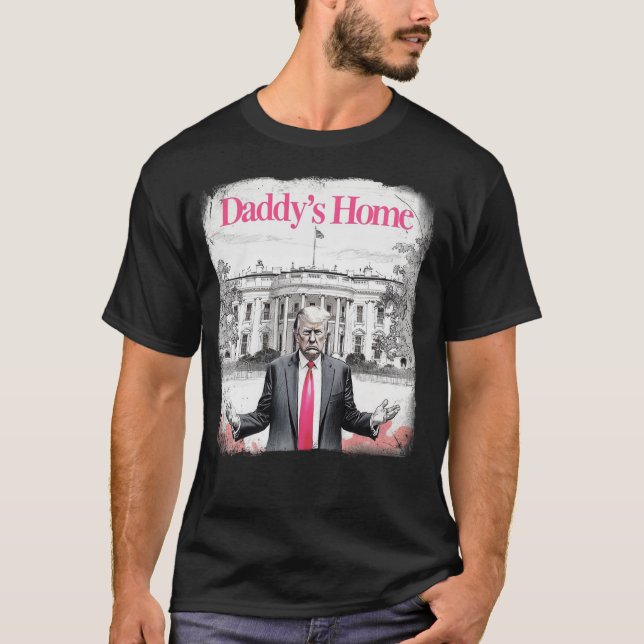 Trump 2024 "Pappor Home" Rosa - Ta Amerika Bac T Shirt (Framsida)
