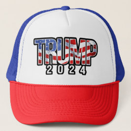 Trump 2024 Patriotic Block Brev Keps