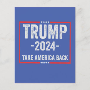 Trump 2024 Patriotic Republican President Flygblad