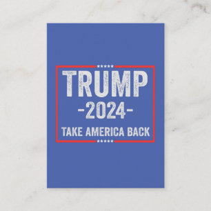 Trump 2024 Patriotic Republican President Visitkort