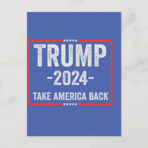 Trump 2024 Patriotisk Republikansk Val President Vykort