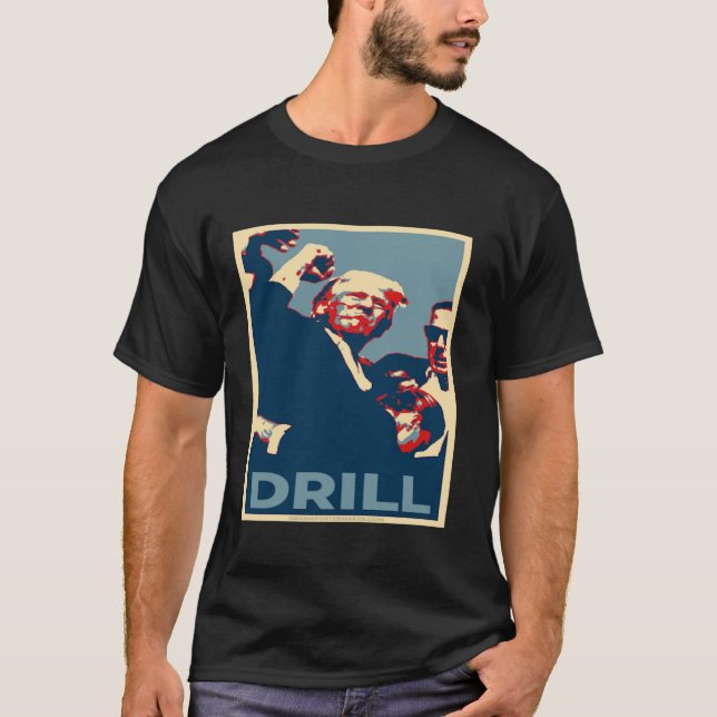 Trump 2024 poster design T Shirt (Framsida)