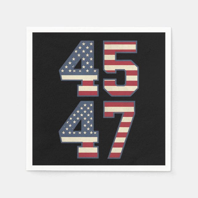 Trump 2024 President 45 47 America Vintage Pappersservett (Framsidan)