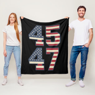 Trump 2024 President 45 47 Amerika USA Vintage Fleecefilt