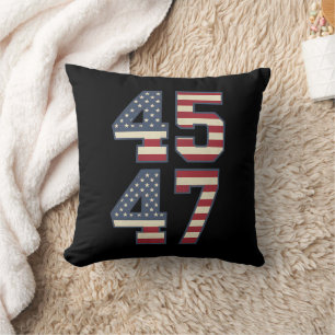 Trump 2024 President 45 47 Amerika USA Vintage Kudde