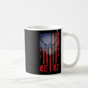 Trump 2024 President 45 och 47 American Flagga Tru Kaffemugg
