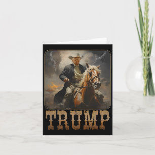 Trump 2024 President Cowboy Riding Horse Western U Kort