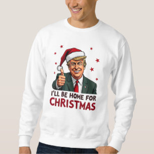 Trump 2024 President: Jag kommer hem till jul Lång Ärmad Tröja