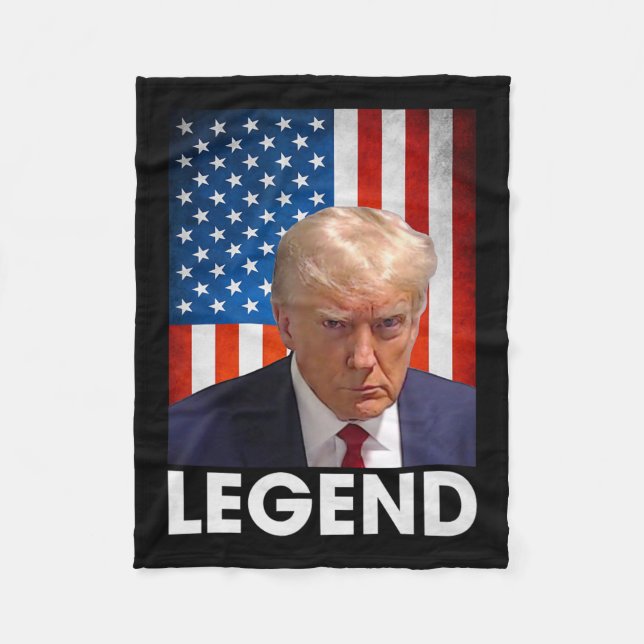 Trump 2024 President Legend American Flagga Fleecefilt (Framsidan)