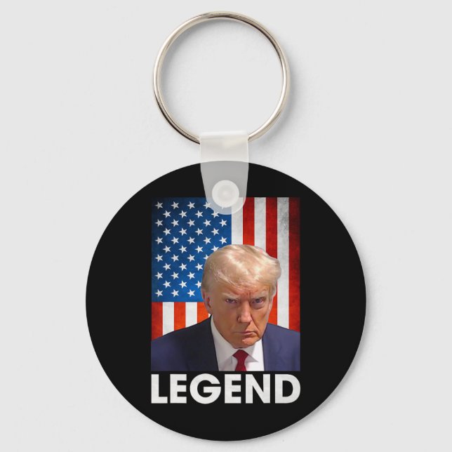 Trump 2024 President Legend American Flagga Nyckelring (Framsida)