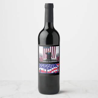 Trump 2024 President Trump Vinflaska Etikett