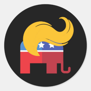 Trump 2024 Presidentval Runt Klistermärke