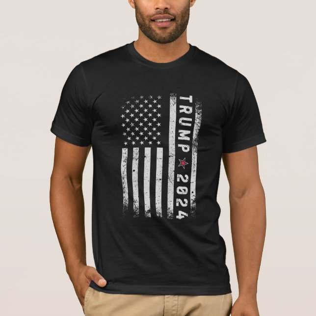 Trump 2024 Presidentval T Shirt (Framsida)