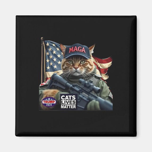 Trump 2024 problem med katter magnet (Framsidan)