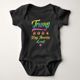 Trump 2024 Rainbow Tie Dye Behålla America Underba T Shirt