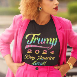 Trump 2024 Rainbow Tie Dye Behålla America Underba T Shirt