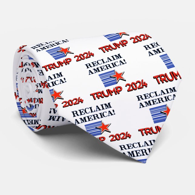 TRUMP 2024 Reclaim America Neck Tie Slips (Rullad)