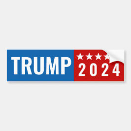 Trump 2024 Red and Blue w/Stars Bildekal