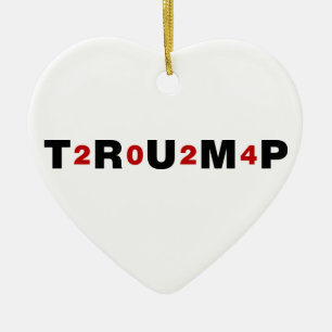 Trump 2024 Red Julgransprydnad Keramik