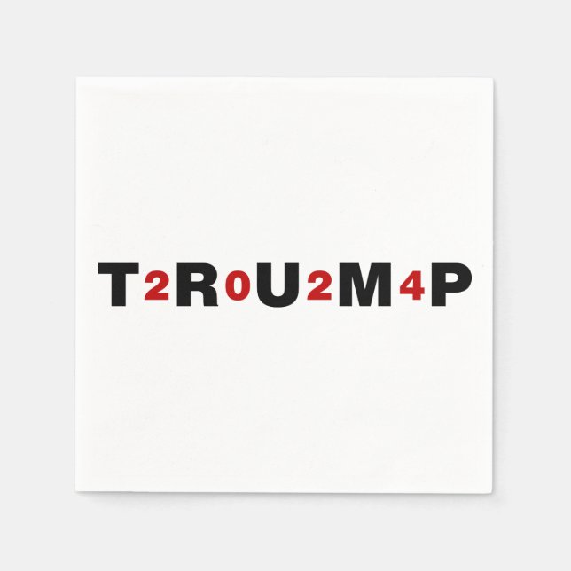 Trump 2024 Red Pappersservett (Framsidan)