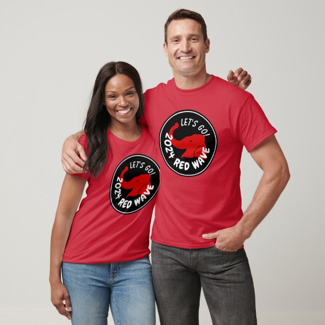 TRUMP 2024 RED WAVE LÅT OSS GO T SHIRT (Unisex)