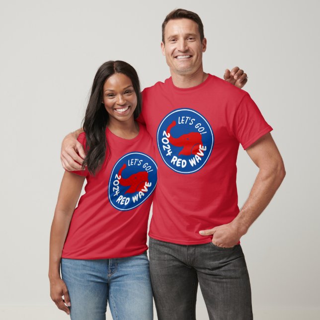 TRUMP 2024 RED WAVE LÅT OSS GO T SHIRT (Unisex)