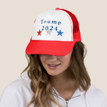 Trump 2024 Red, White and Blue Baseball Cap
