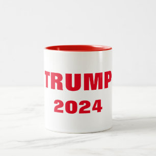 Trump 2024 Red White Coola Anpassningsbar Gift Par Två-Tonad Mugg