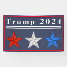 Trump 2024 Red, White och Blue Vinyl Banner