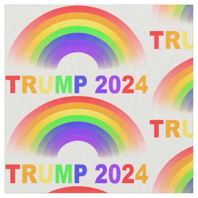 Trump 2024 Regnbåge Tyg (Närbild)