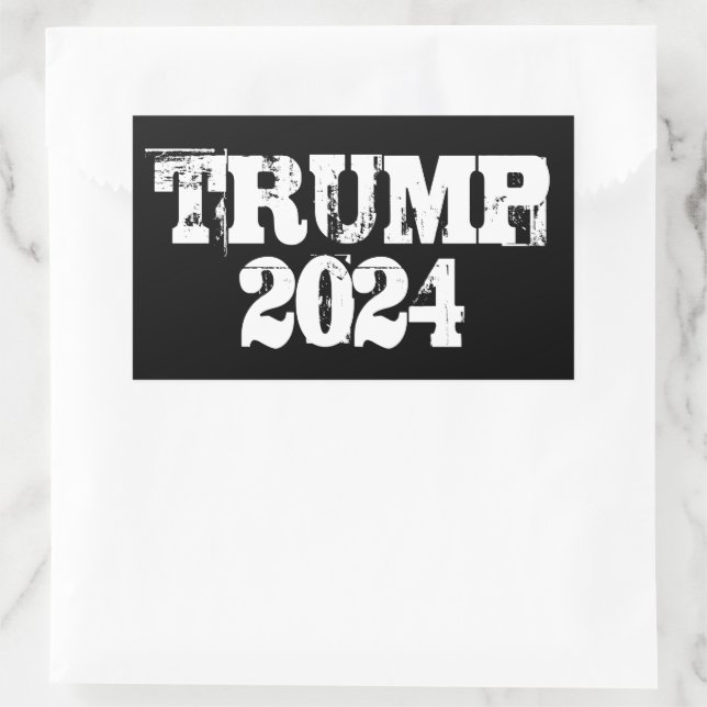 Trump 2024 rektangulärt klistermärke (Väska)