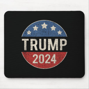 Trump 2024 Retro Kampanj Button Re Valect Presiden Musmatta