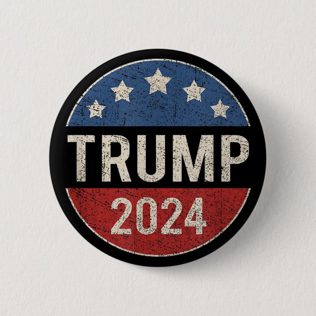 Trump 2024 Retro Kampanj Re Valect President Trump Knapp (Framsida)