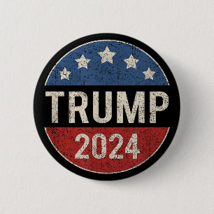 Trump 2024 Retro Kampanj Re Valect President Trump Knapp