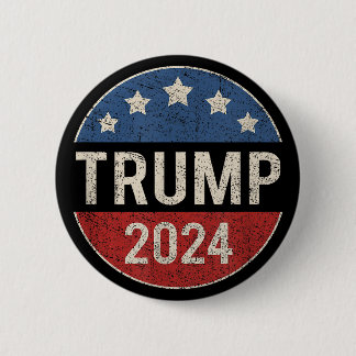 Trump 2024 Retro Kampanj Re Valect President Trump Knapp