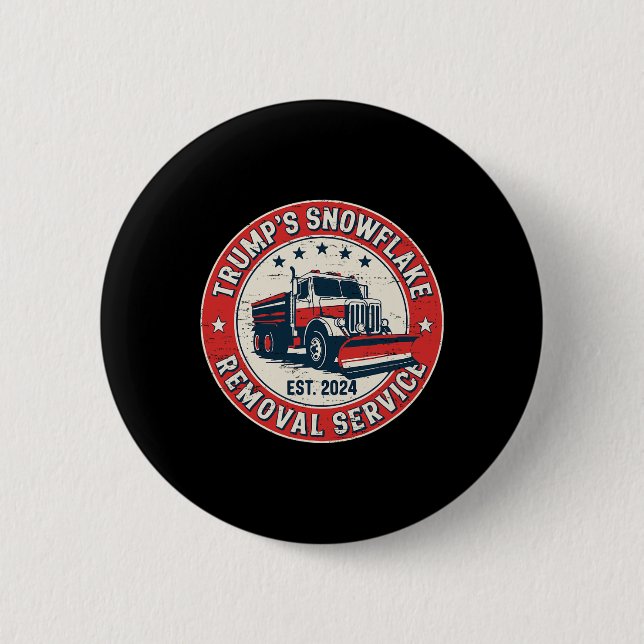 Trump 2024 Retro Trump's Snowflake Removal Service Knapp (Framsida)
