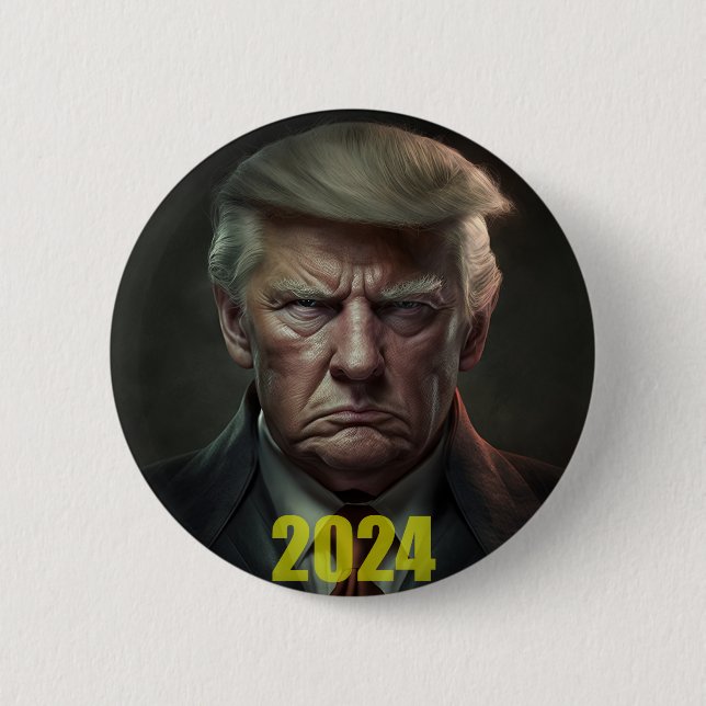 Trump 2024: Revenge Tour Begins Square-märket Knapp (Framsida)