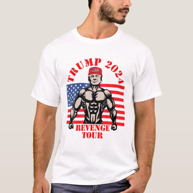 Trump 2024 Revenge Tour | Funny Trump Älskare Te T Shirt (Framsida)