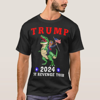 Trump 2024 Revenge Tour Riding Dinosaur T Shirt