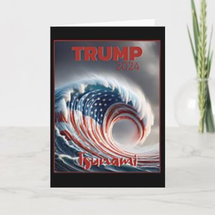 Trump 2024 Röd Våg Tsunami Usa Val Röstning Re Kort