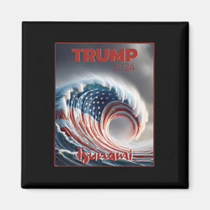 Trump 2024 Röd Våg Tsunami Usa Val Röstning Re Magnet